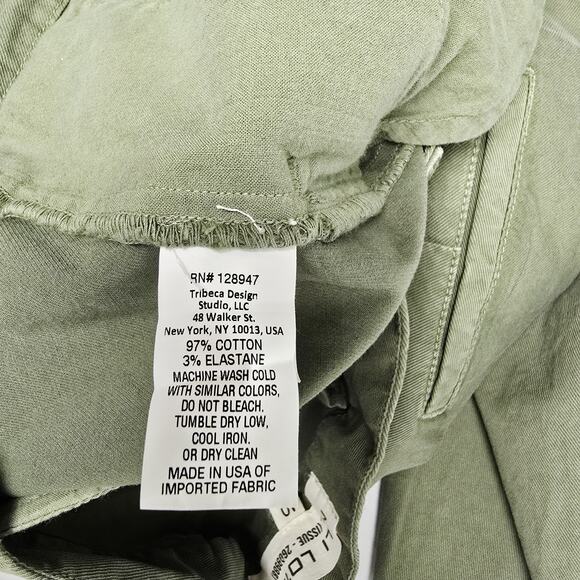Nili Lotan East Hampton Pant Size 10 Olive Green Raw Hem Chino Straight Leg NWT - Picture 15 of 16
